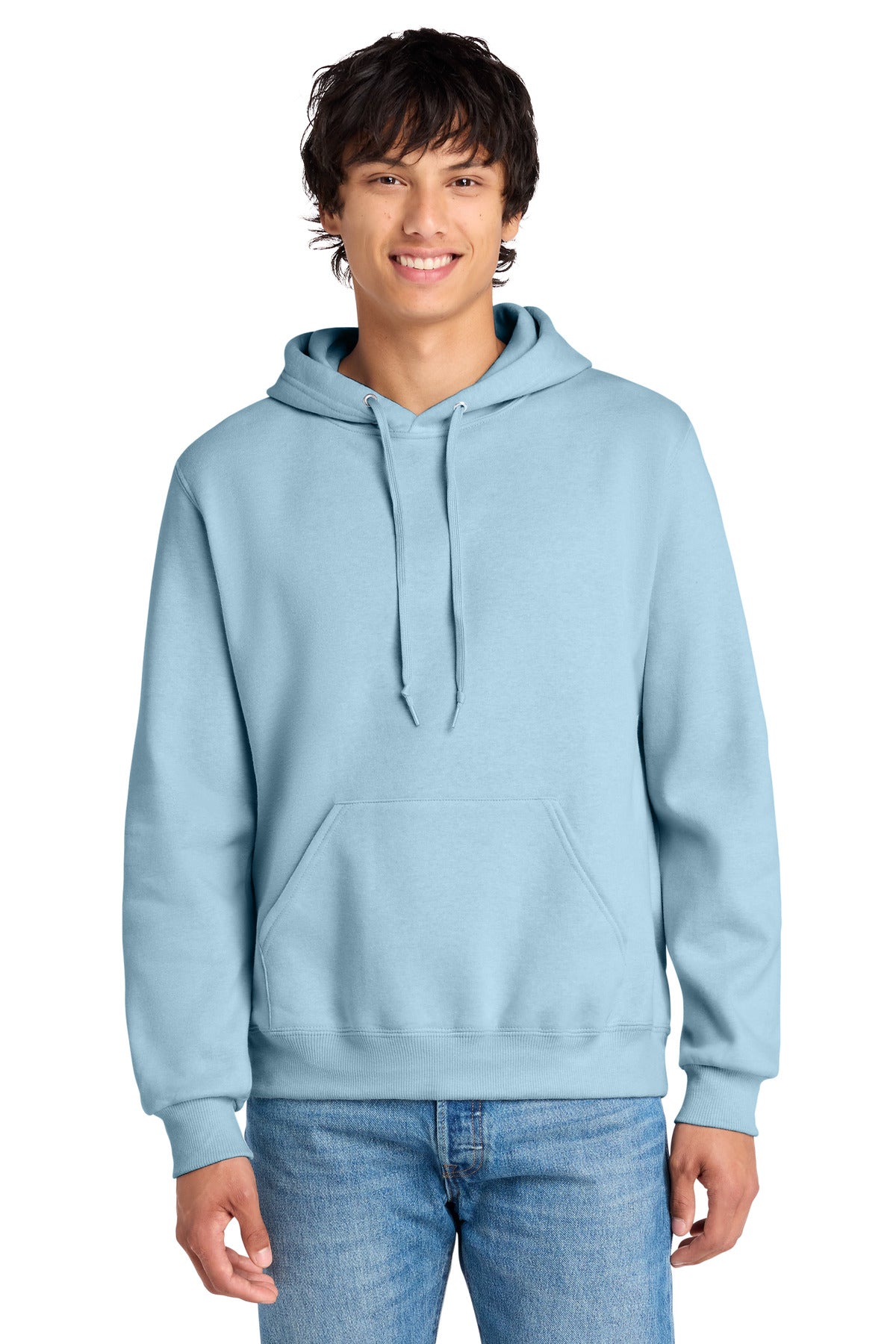 Jerzees Eco Premium Blend Pullover Hooded Sweatshirt 700M in Cloud Heather