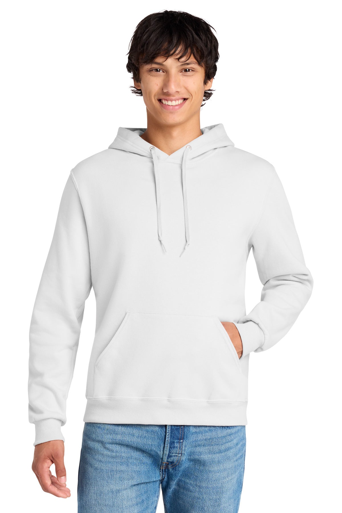 Jerzees Eco Premium Blend Pullover Hooded Sweatshirt 700M in White
