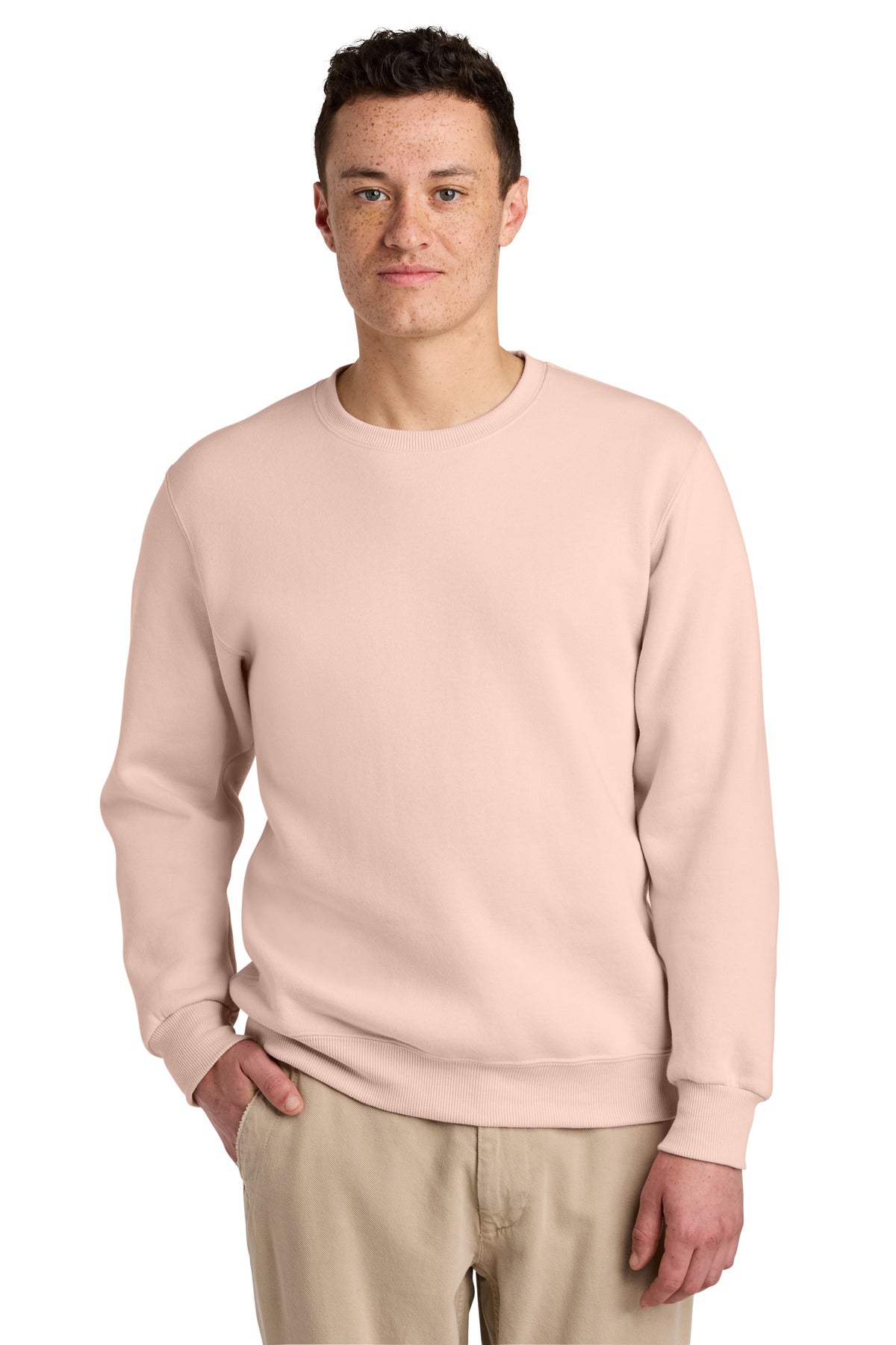 Jerzees Eco Premium Blend Crewneck Sweatshirt 701M in Blush Pink