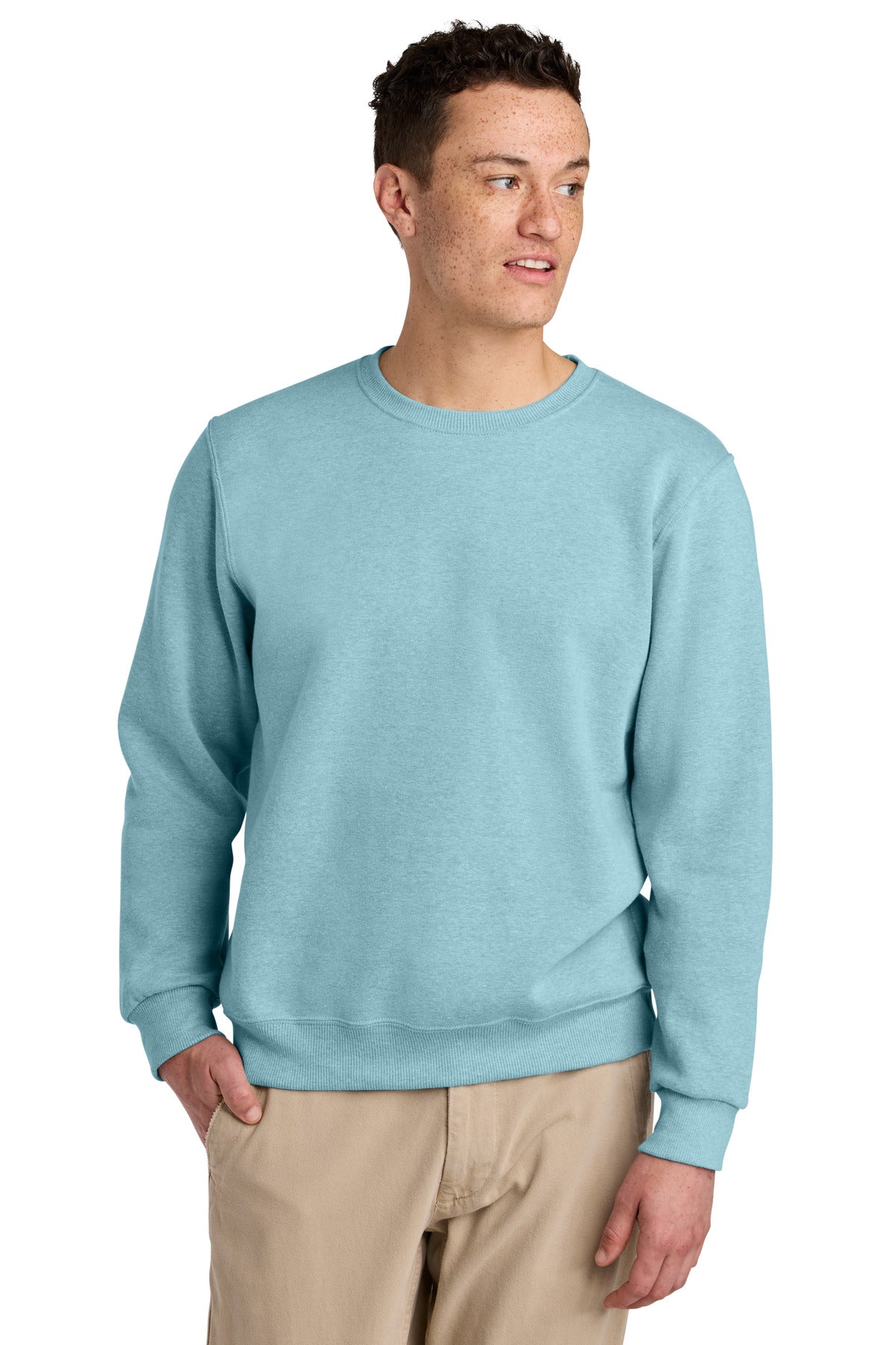Jerzees Eco Premium Blend Crewneck Sweatshirt 701M in Cloud Heather