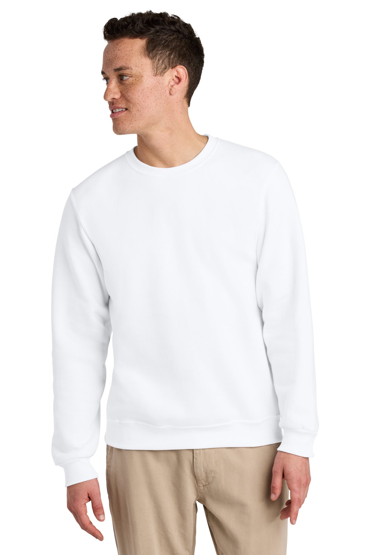 Jerzees Eco Premium Blend Crewneck Sweatshirt 701M in White