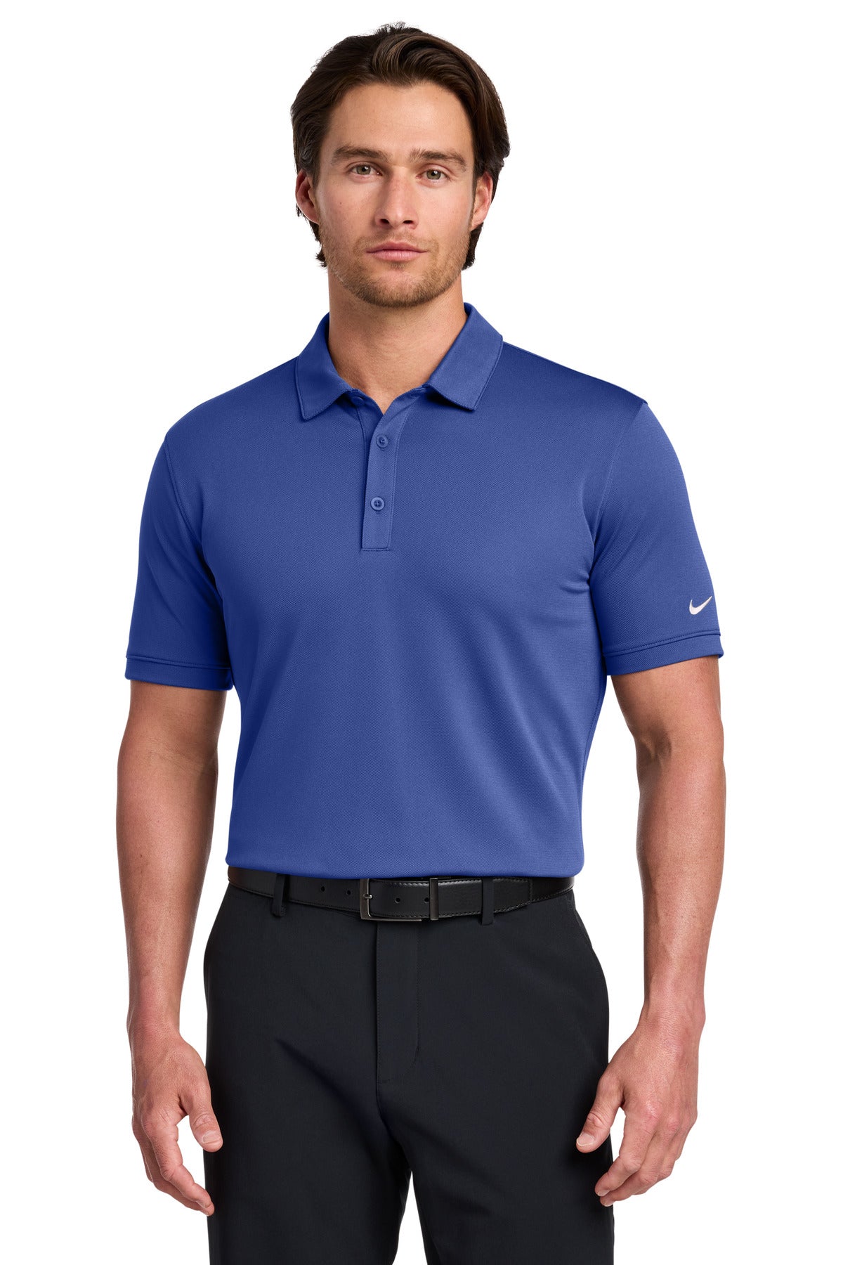Nike Dri-FIT Solid Icon Pique Modern Fit Polo.  746099 in Deep Royal Blue