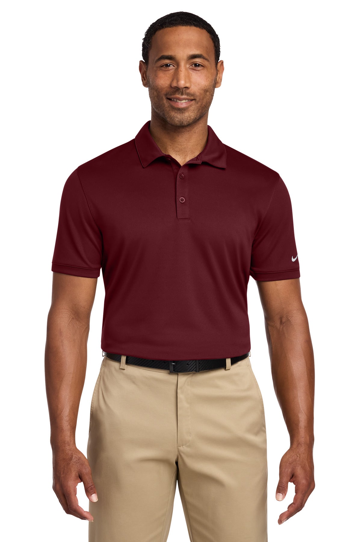 Nike Dri-FIT Players Modern Fit Polo. 799802 in Team Red