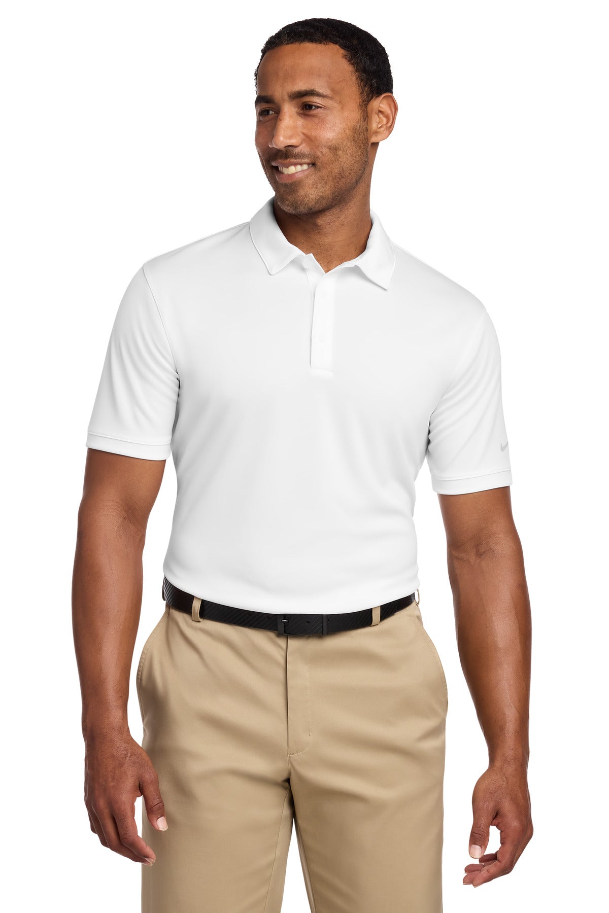Nike Dri-FIT Players Modern Fit Polo. 799802 in White
