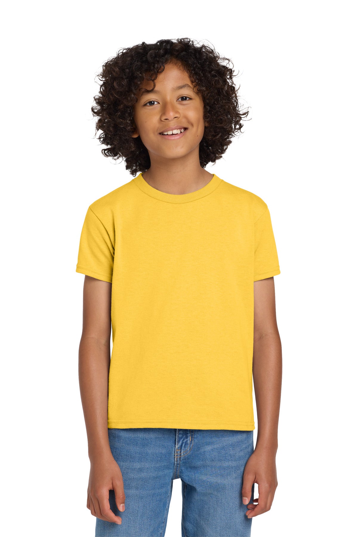 Gildan Youth DryBlend 50 Cotton/50 Poly T-Shirt.  8000B in Daisy