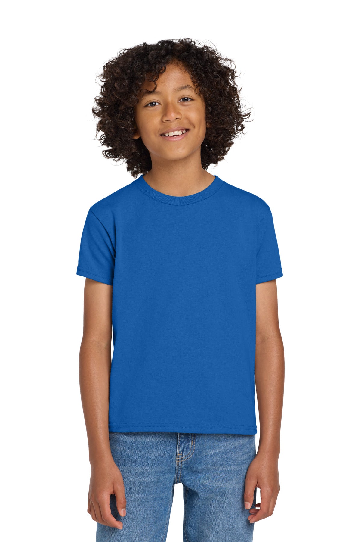 Gildan Youth DryBlend 50 Cotton/50 Poly T-Shirt.  8000B in Royal