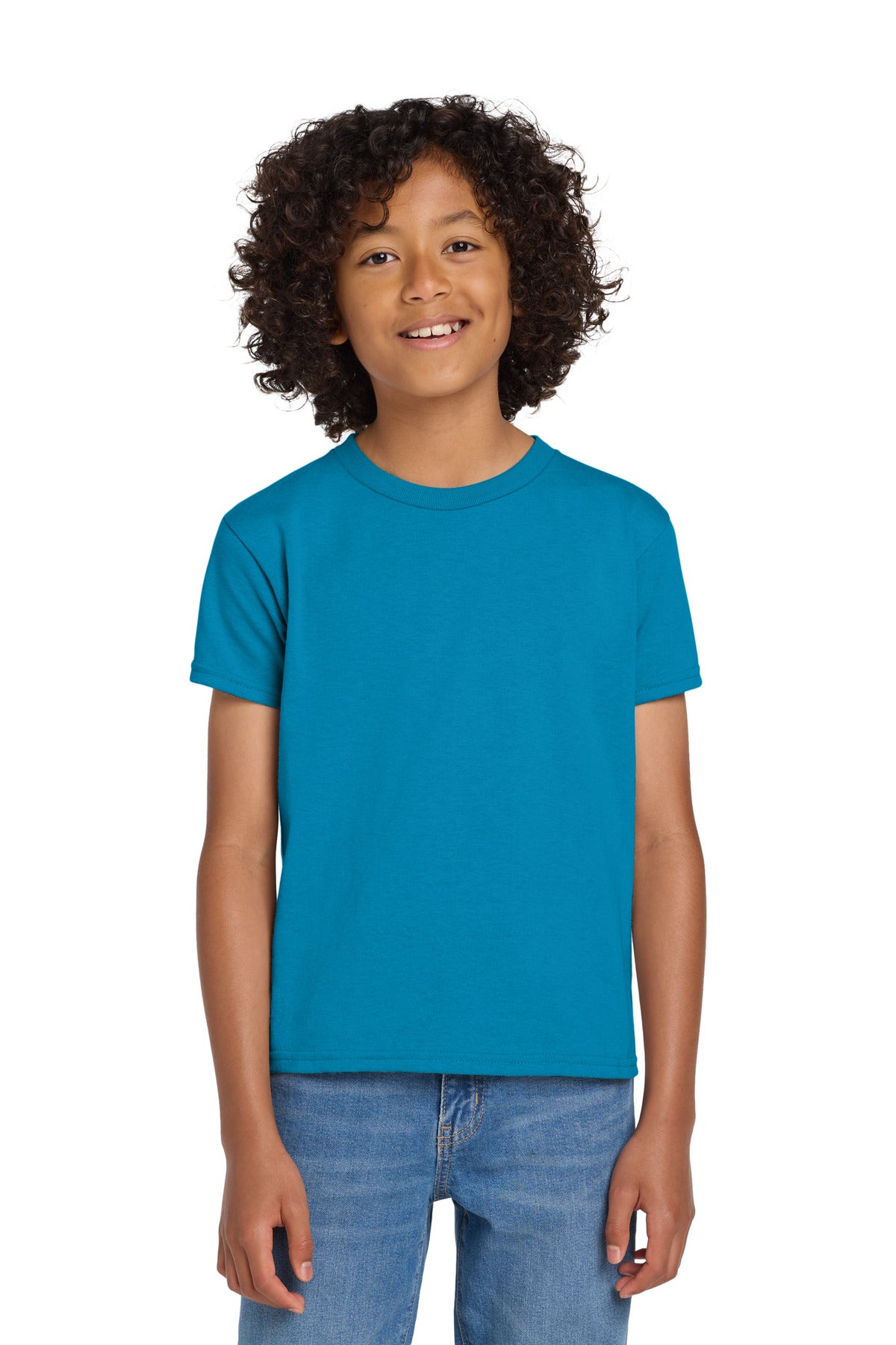 Gildan Youth DryBlend 50 Cotton/50 Poly T-Shirt.  8000B in Sapphire