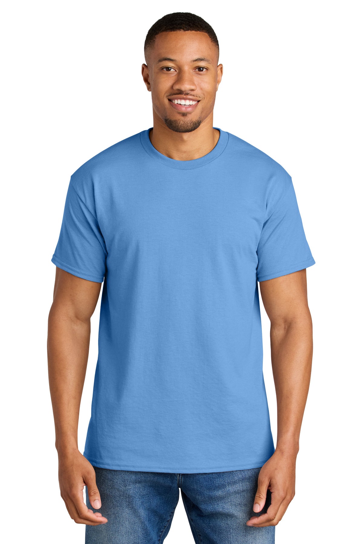 Gildan DryBlend 50 Cotton/50 Poly T-Shirt. 8000 in Carolina Blue