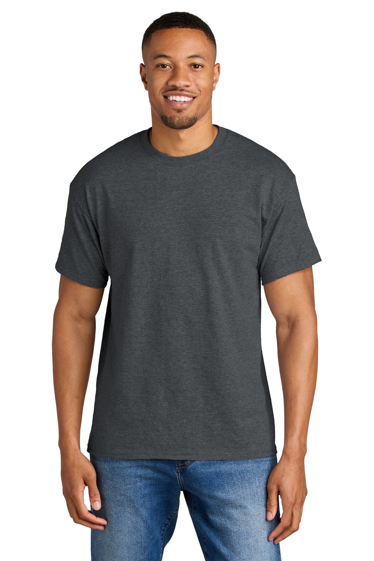 Gildan DryBlend 50 Cotton/50 Poly T-Shirt. 8000 in Dark Heather