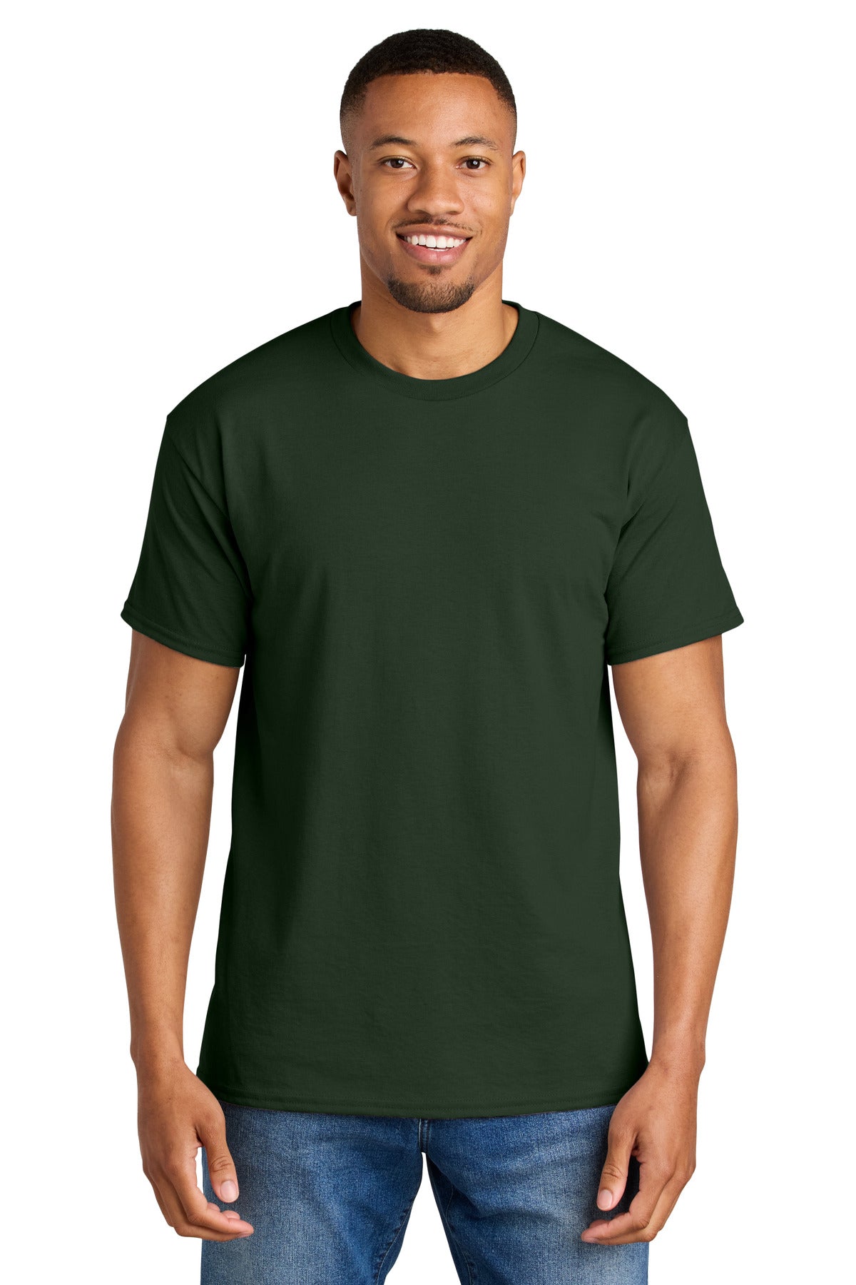 Gildan DryBlend 50 Cotton/50 Poly T-Shirt. 8000 in Forest Green