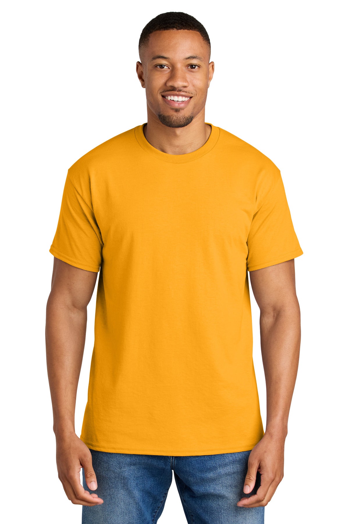 Gildan DryBlend 50 Cotton/50 Poly T-Shirt. 8000 in Gold