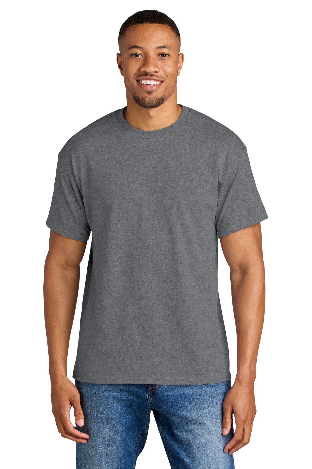 Gildan DryBlend 50 Cotton/50 Poly T-Shirt. 8000 in Graphite Heather
