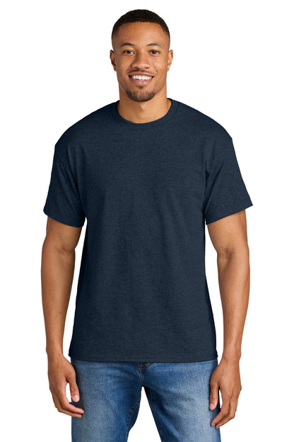 Gildan DryBlend 50 Cotton/50 Poly T-Shirt. 8000 in Heather Dark Navy