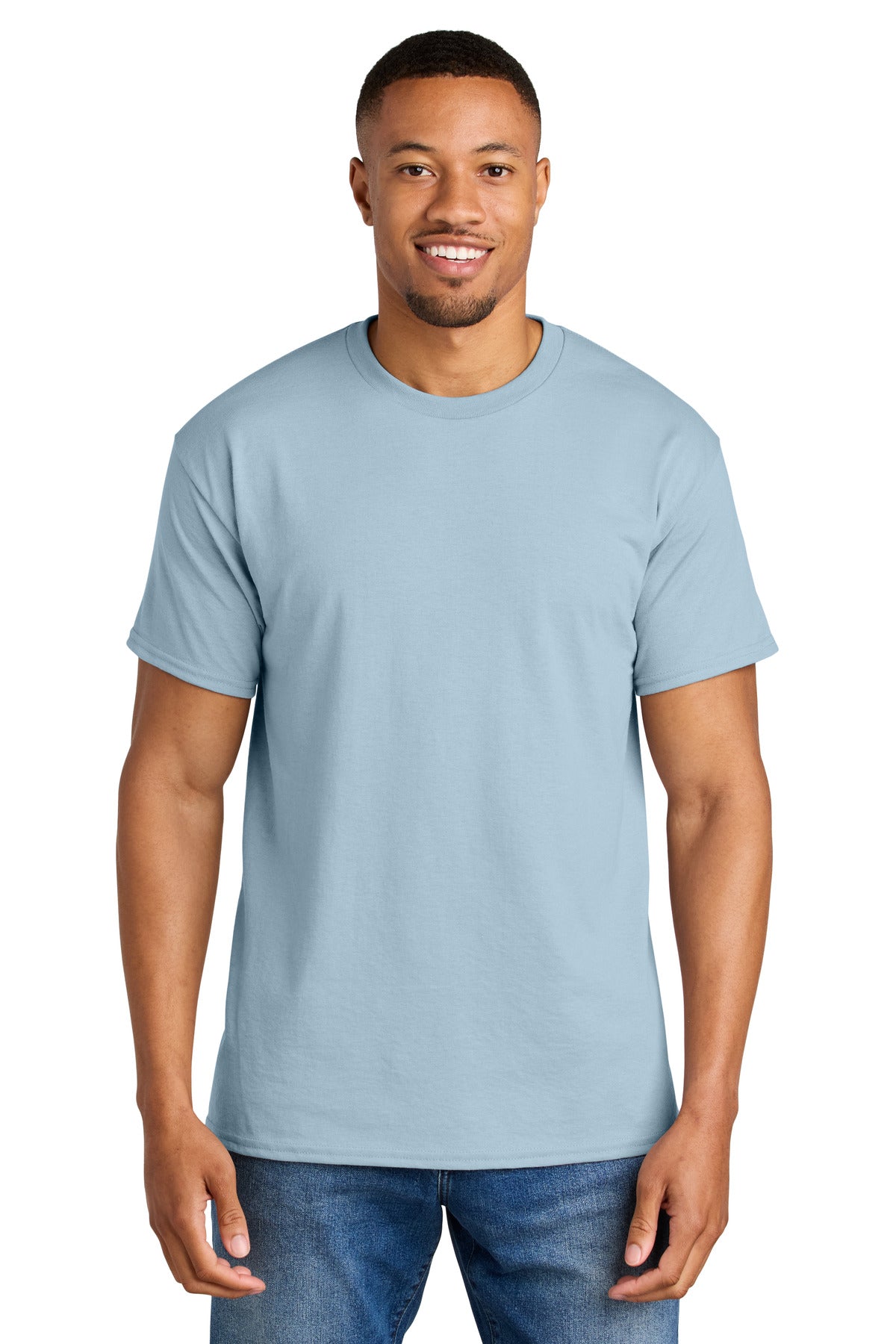 Gildan DryBlend 50 Cotton/50 Poly T-Shirt. 8000 in Light Blue
