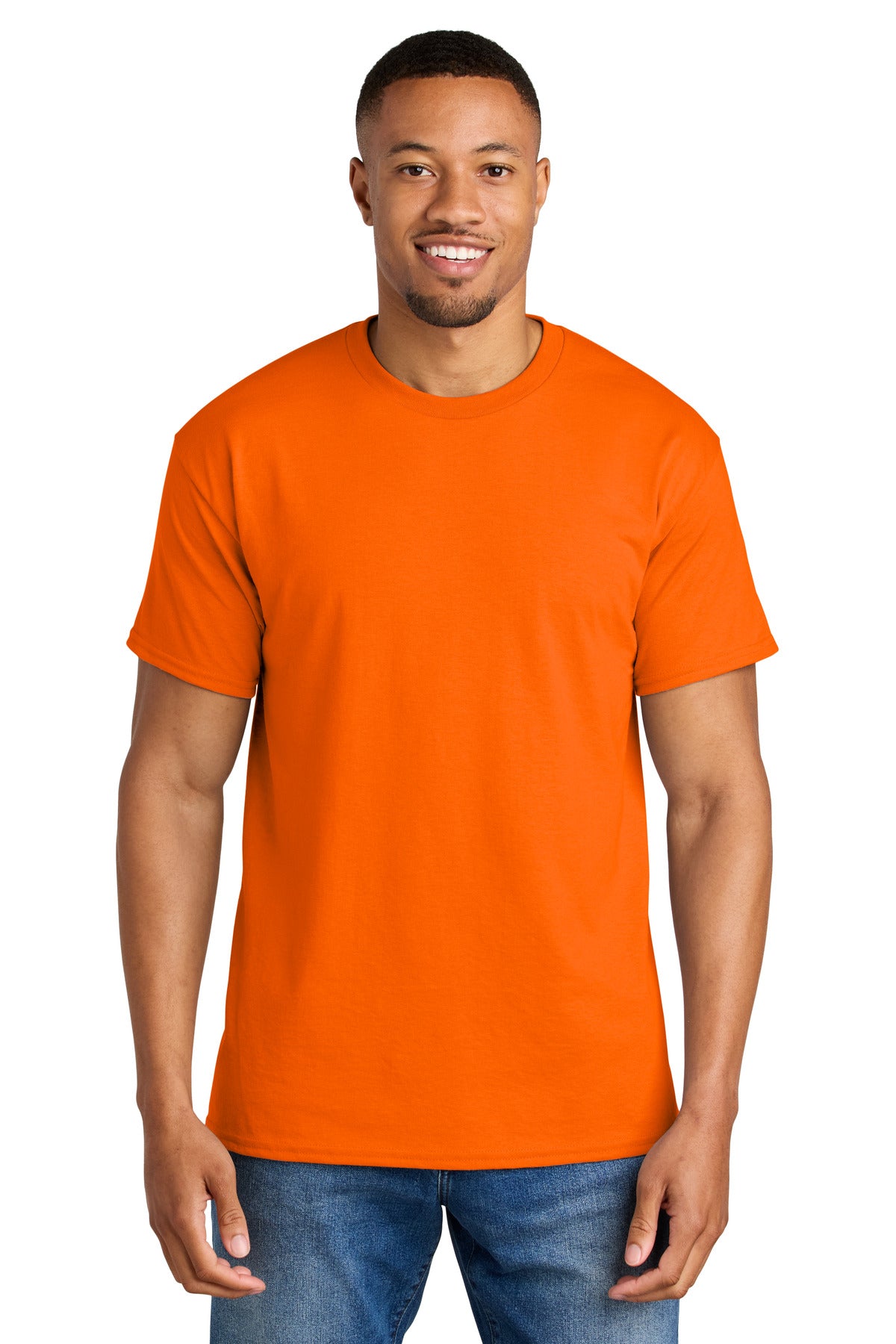Gildan DryBlend 50 Cotton/50 Poly T-Shirt. 8000 in S. Orange