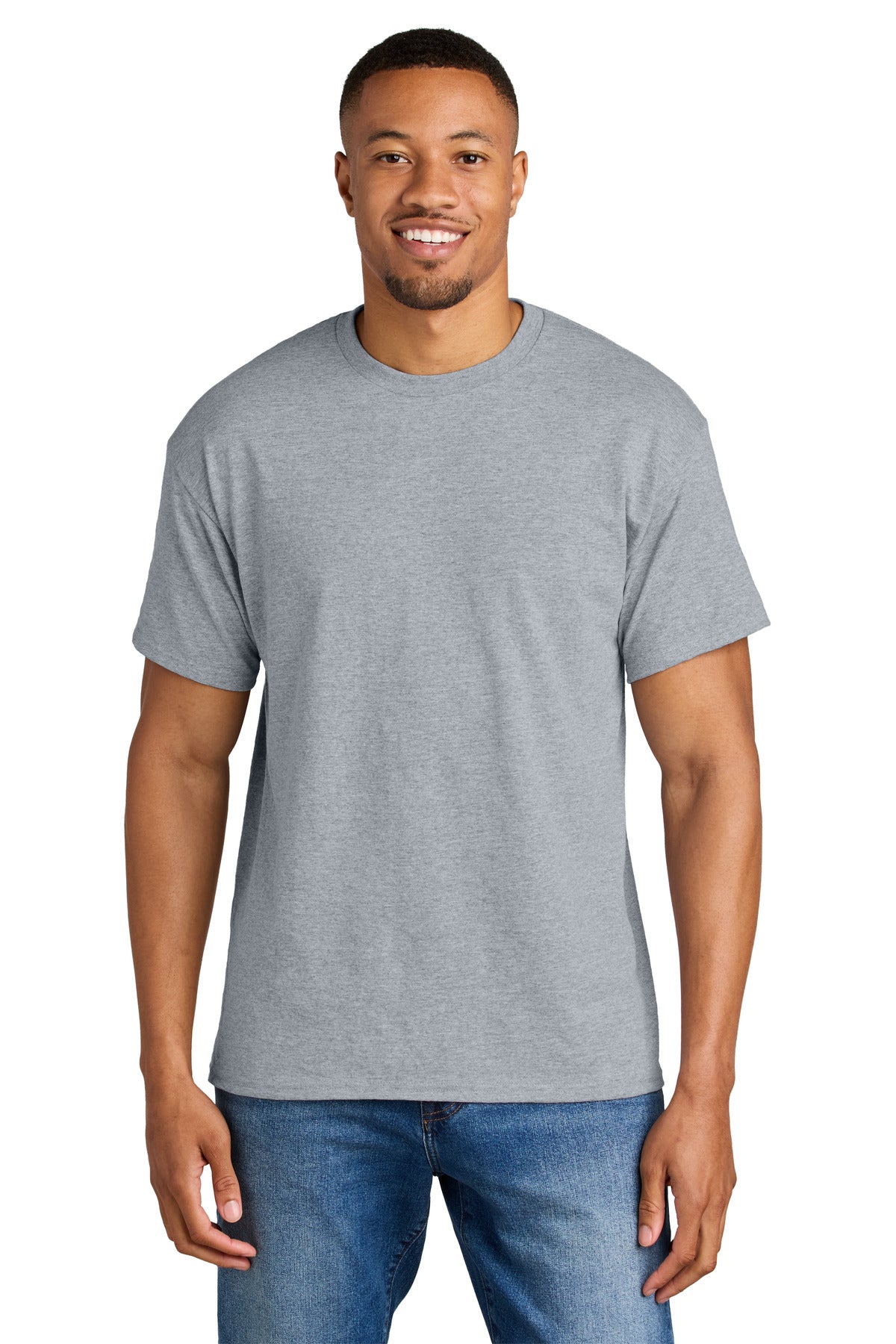 Gildan DryBlend 50 Cotton/50 Poly T-Shirt. 8000 in Sport Grey