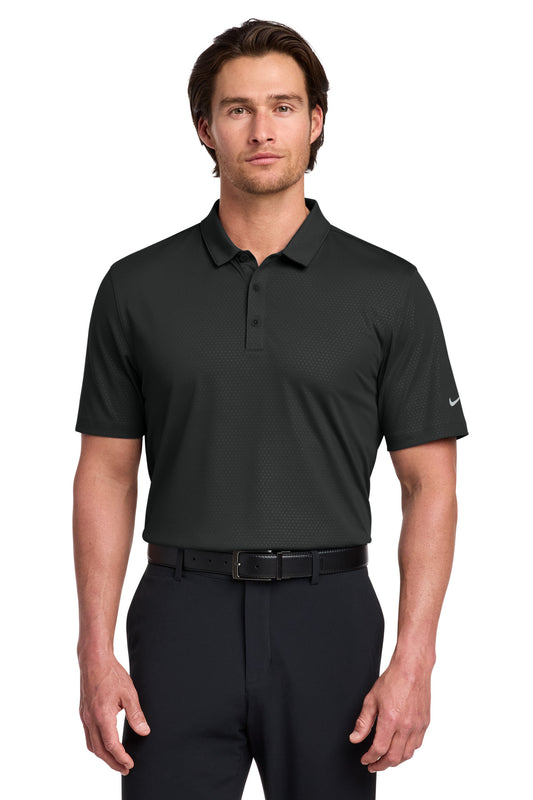 Nike Dri-FIT Embossed Tri-Blade Polo. 838964 in Black