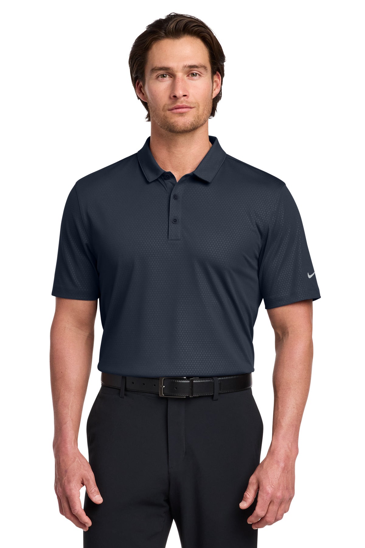 Nike Dri-FIT Embossed Tri-Blade Polo. 838964 in Marine