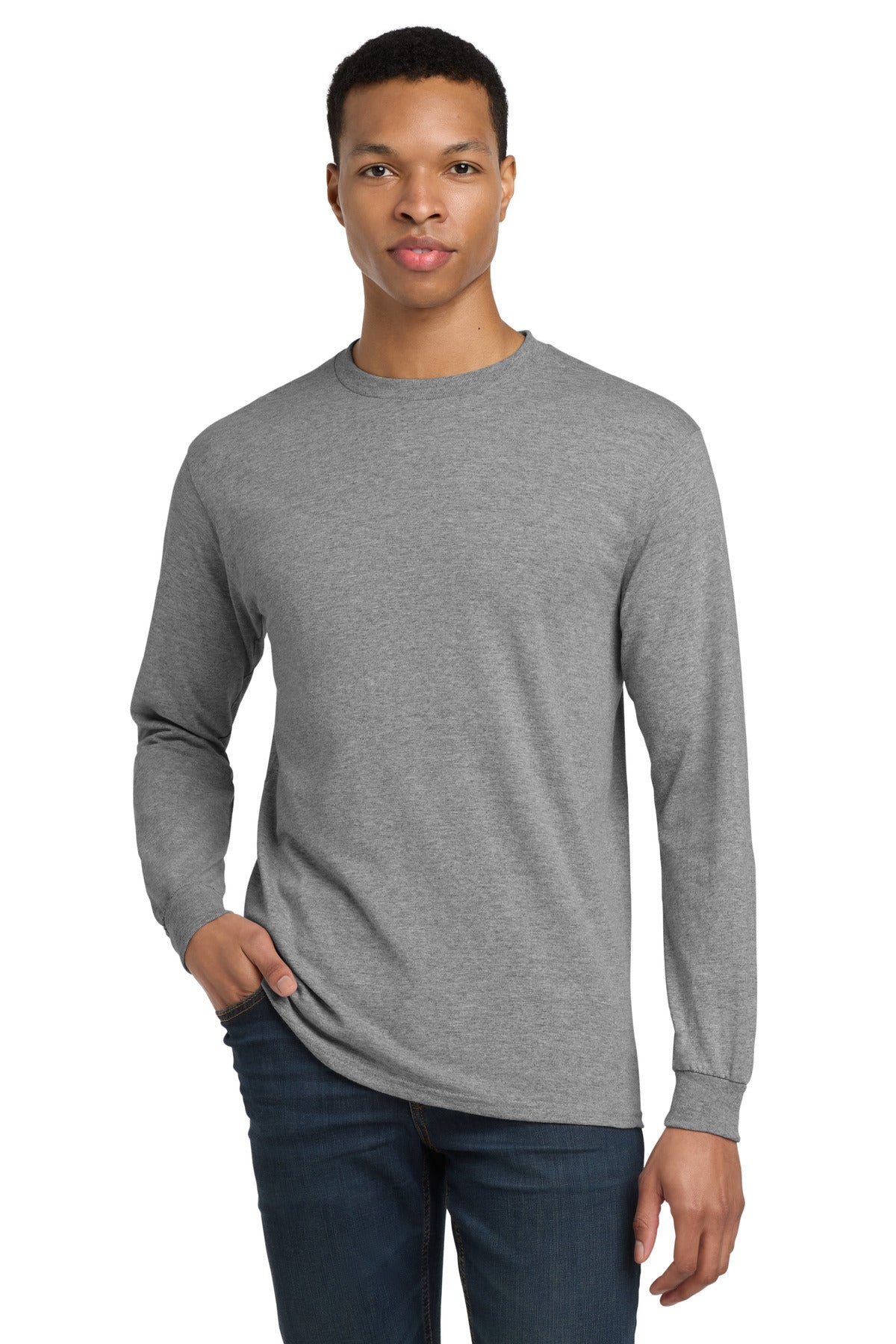 Gildan - DryBlend 50 Cotton/50 Poly Long Sleeve T-Shirt. 8400 in Graphite Heather