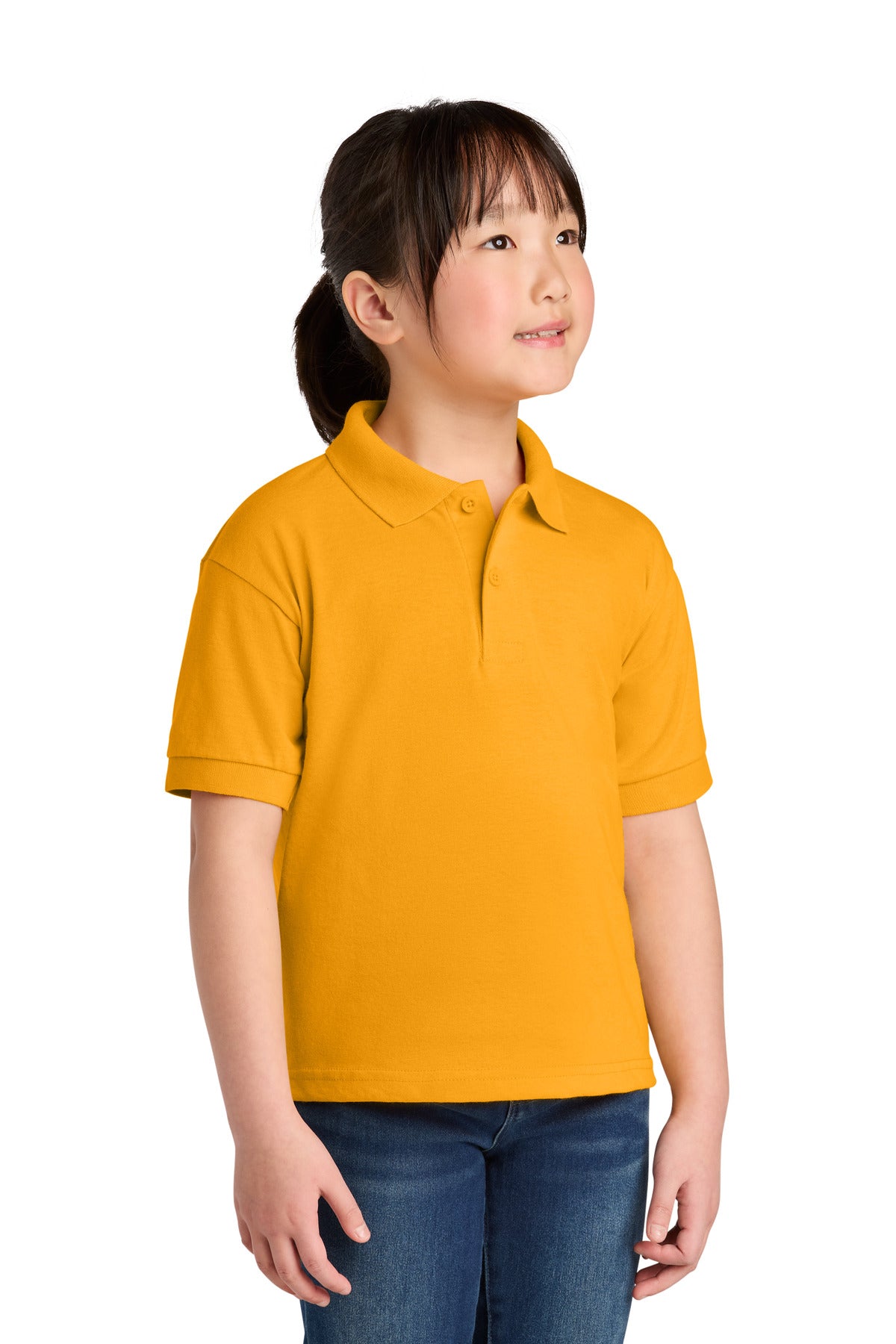 Gildan Youth DryBlend 6-Ounce Jersey Knit Sport Shirt. 8800B in Gold