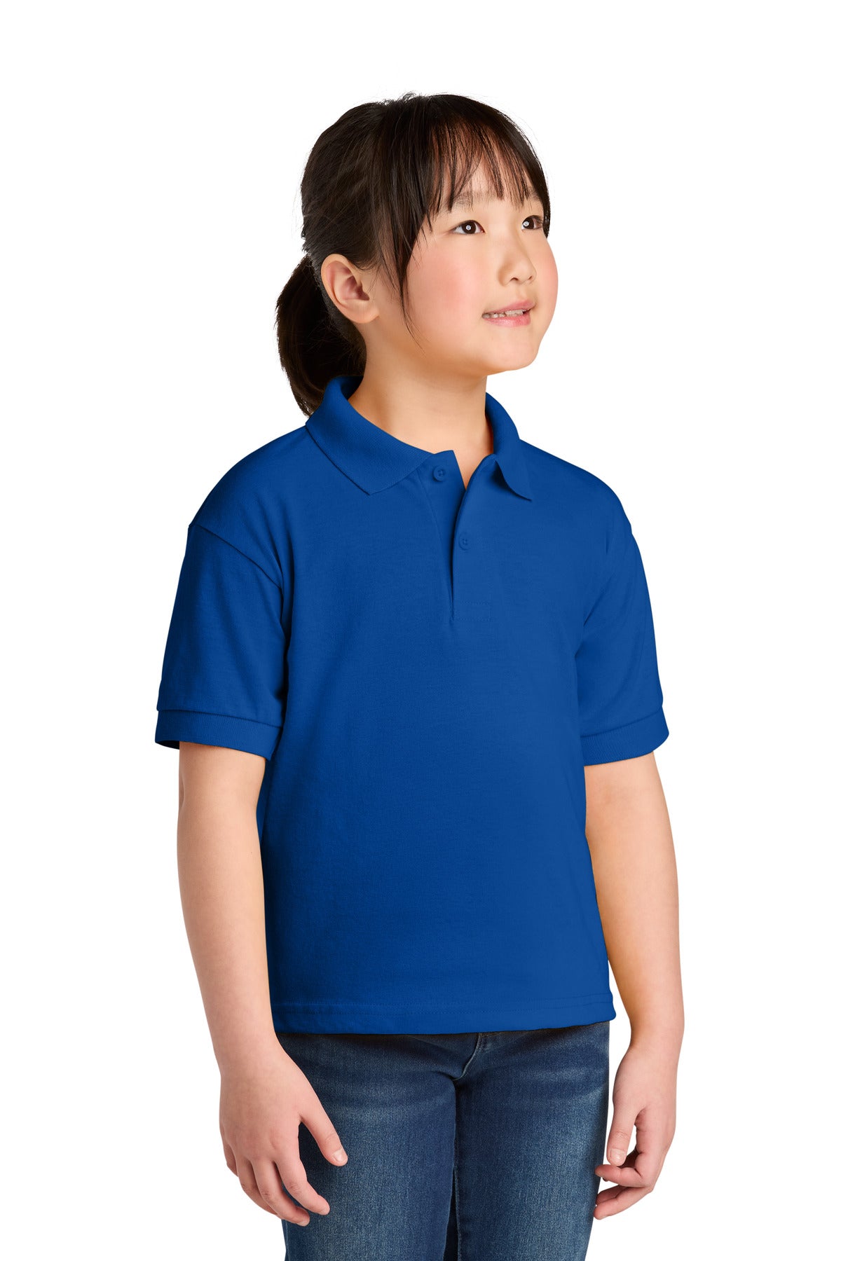 Gildan Youth DryBlend 6-Ounce Jersey Knit Sport Shirt. 8800B in Royal