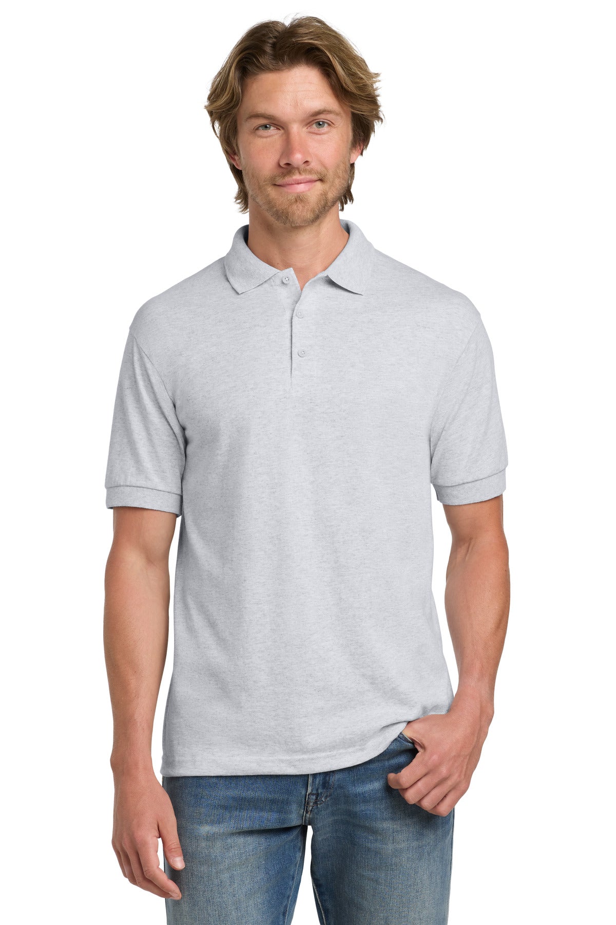 Gildan - DryBlend 6-Ounce Jersey Knit Sport Shirt.  8800 in Ash