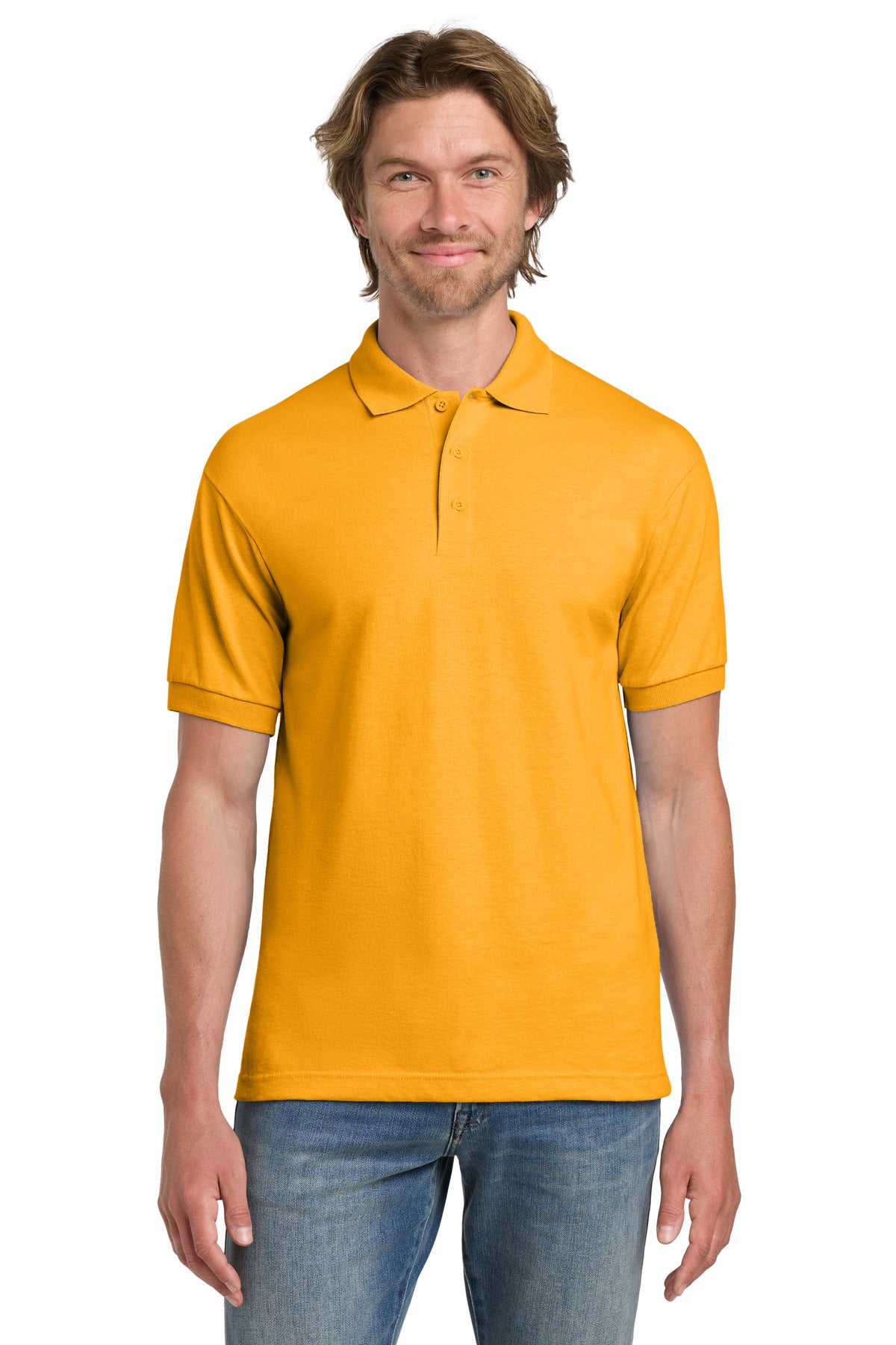 Gildan - DryBlend 6-Ounce Jersey Knit Sport Shirt.  8800 in Gold