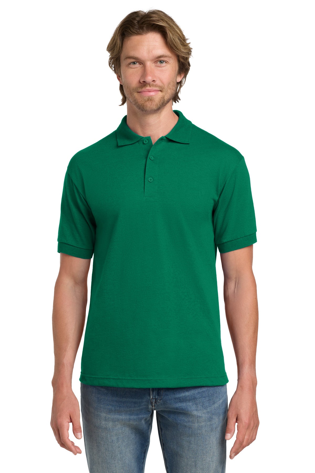 Gildan - DryBlend 6-Ounce Jersey Knit Sport Shirt.  8800 in Kelly Green