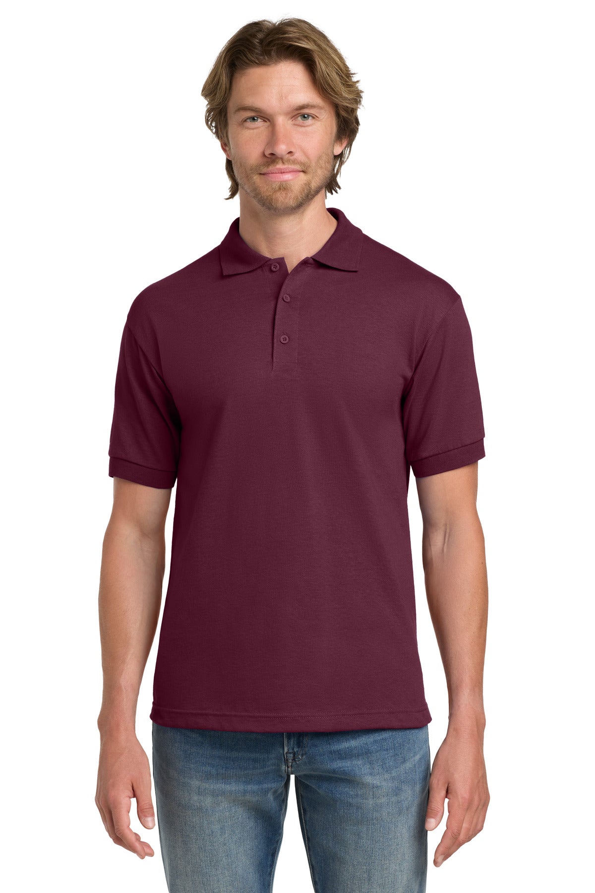 Gildan - DryBlend 6-Ounce Jersey Knit Sport Shirt.  8800 in Maroon