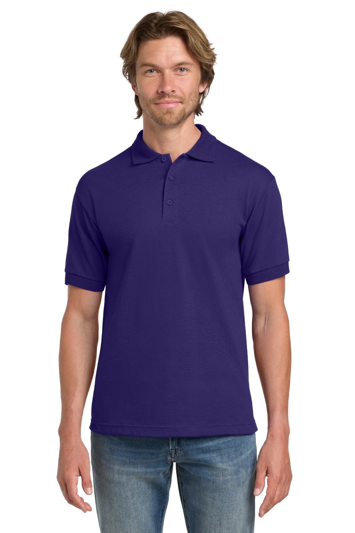 Gildan - DryBlend 6-Ounce Jersey Knit Sport Shirt.  8800 in Purple