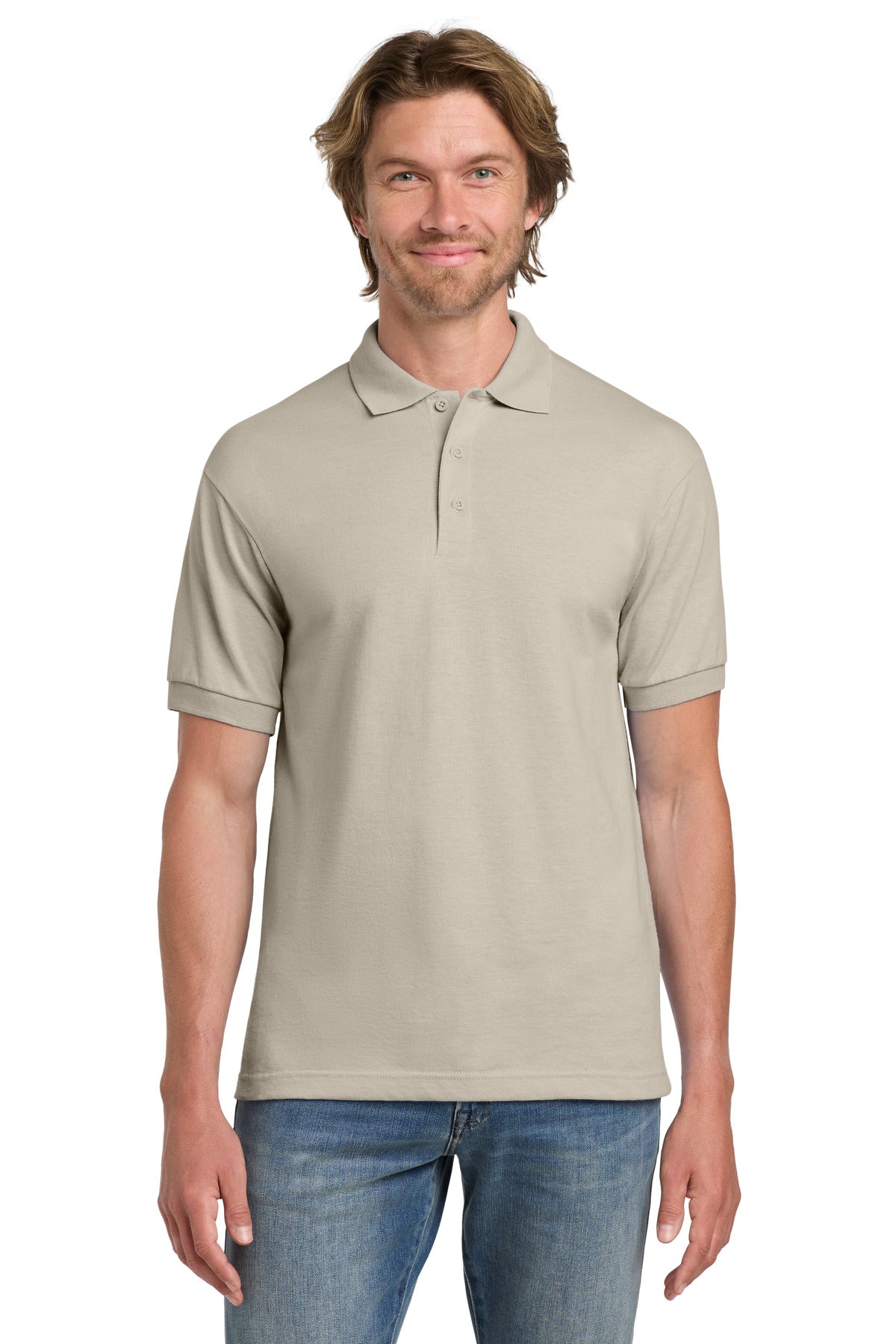 Gildan - DryBlend 6-Ounce Jersey Knit Sport Shirt.  8800 in Sand