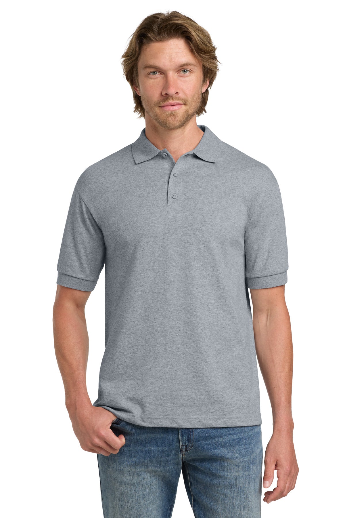 Gildan - DryBlend 6-Ounce Jersey Knit Sport Shirt.  8800 in Sport Grey