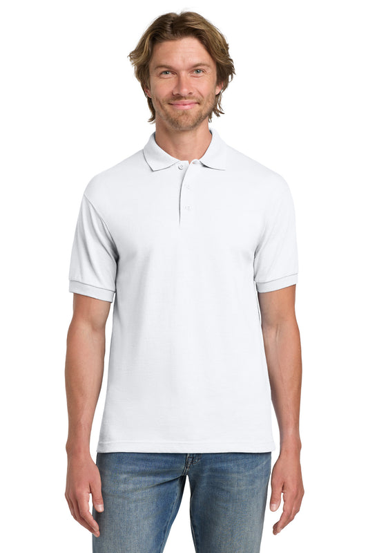 Gildan - DryBlend 6-Ounce Jersey Knit Sport Shirt.  8800 in White