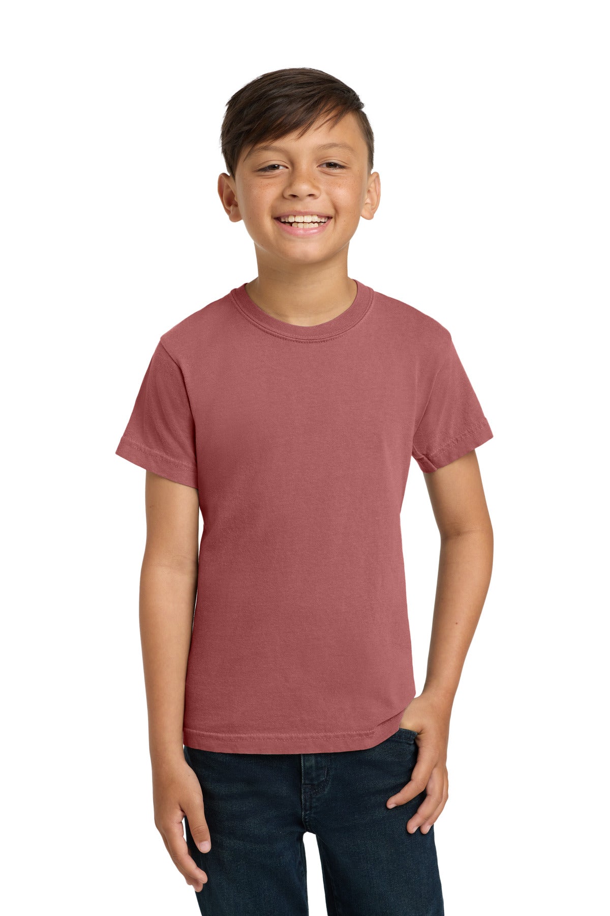 COMFORT COLORS  Youth Heavyweight Ring Spun Tee. 9018 in Crimson