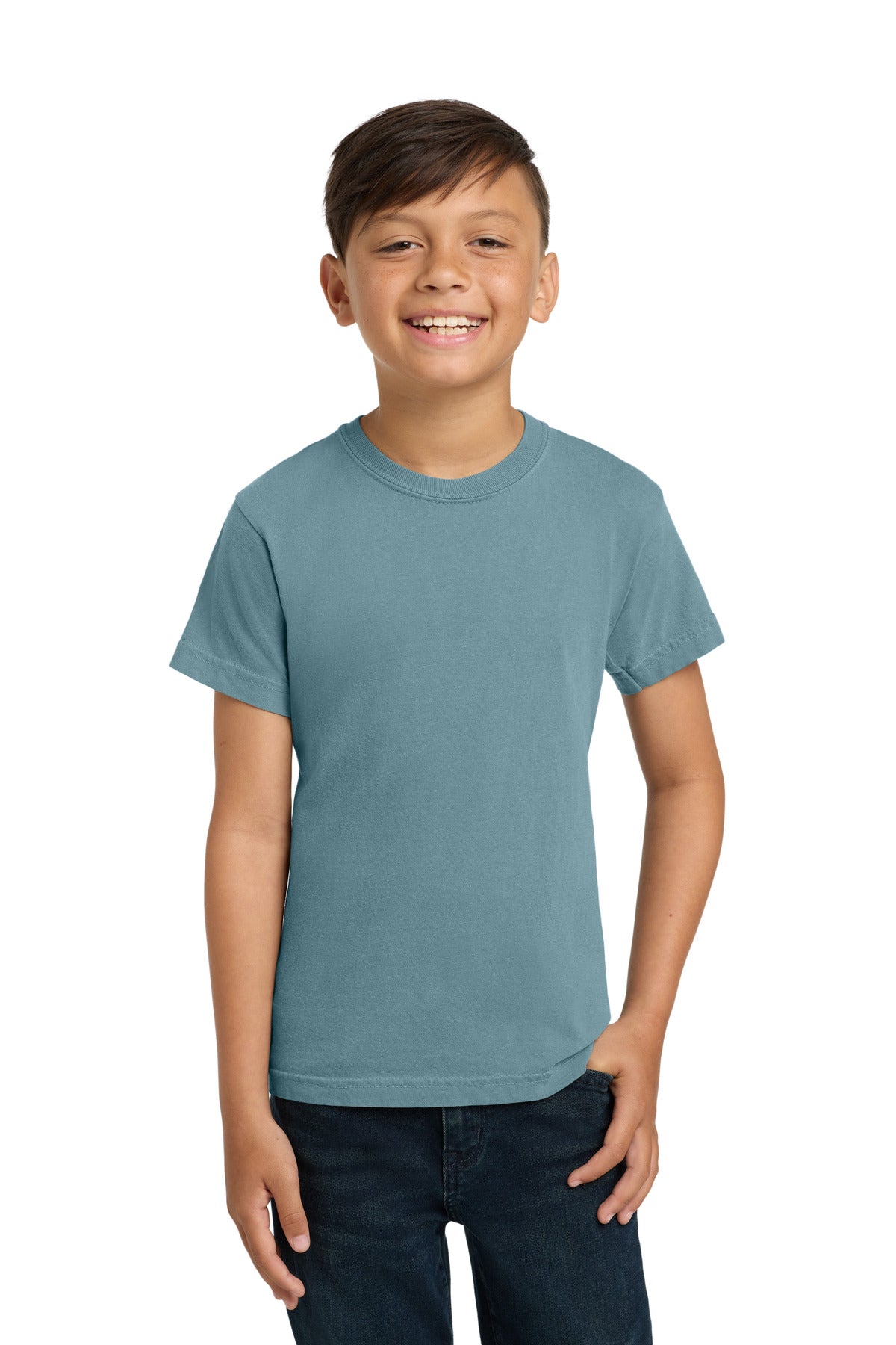 COMFORT COLORS  Youth Heavyweight Ring Spun Tee. 9018 in Ice Blue