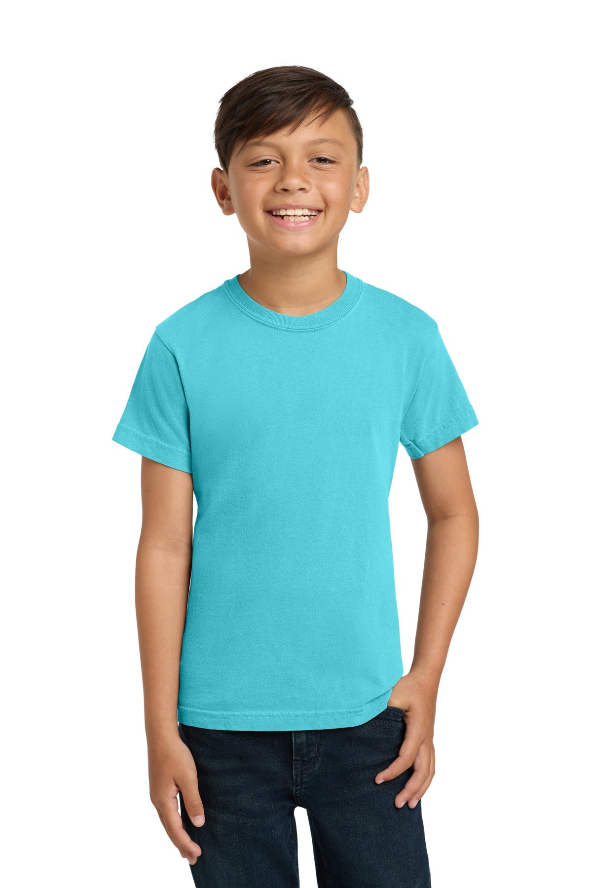 COMFORT COLORS  Youth Heavyweight Ring Spun Tee. 9018 in Lagoon