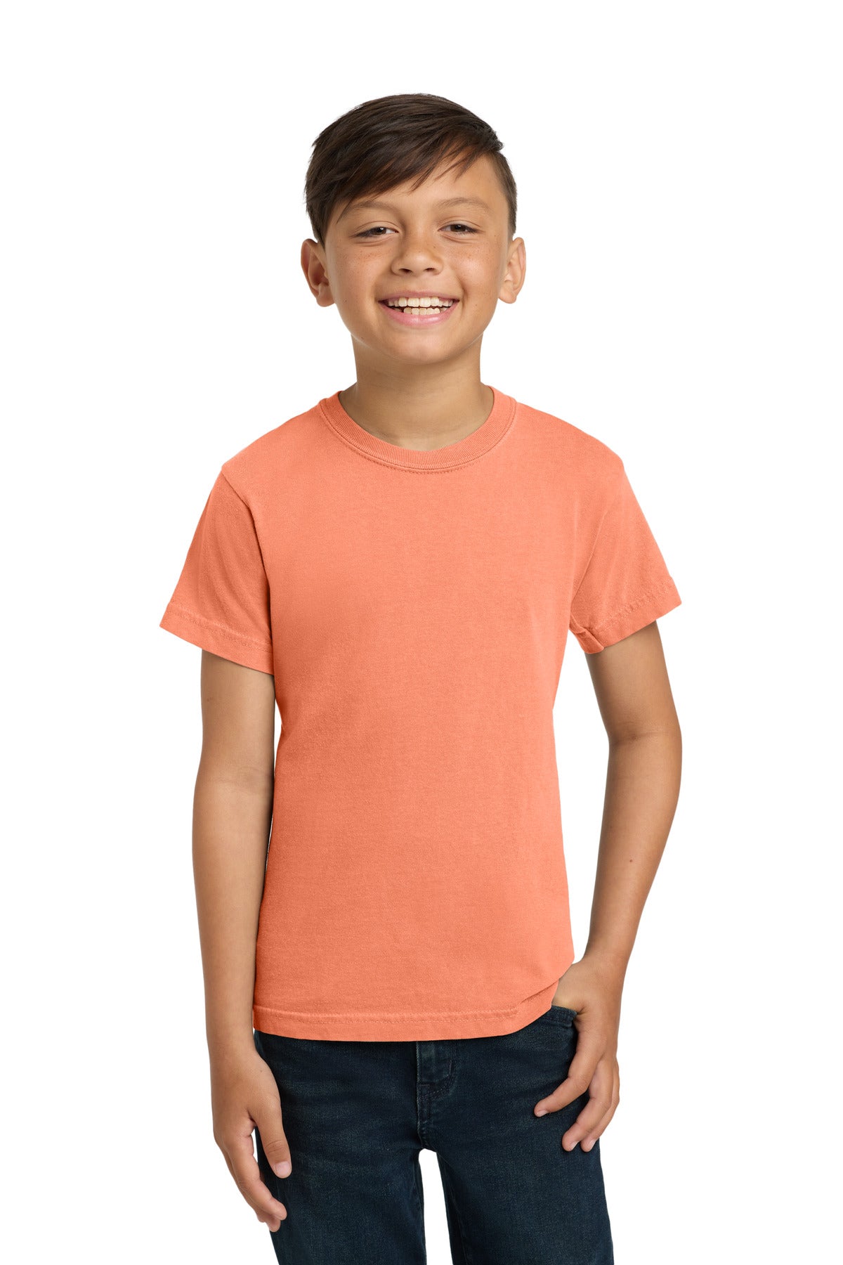 COMFORT COLORS  Youth Heavyweight Ring Spun Tee. 9018 in Melon