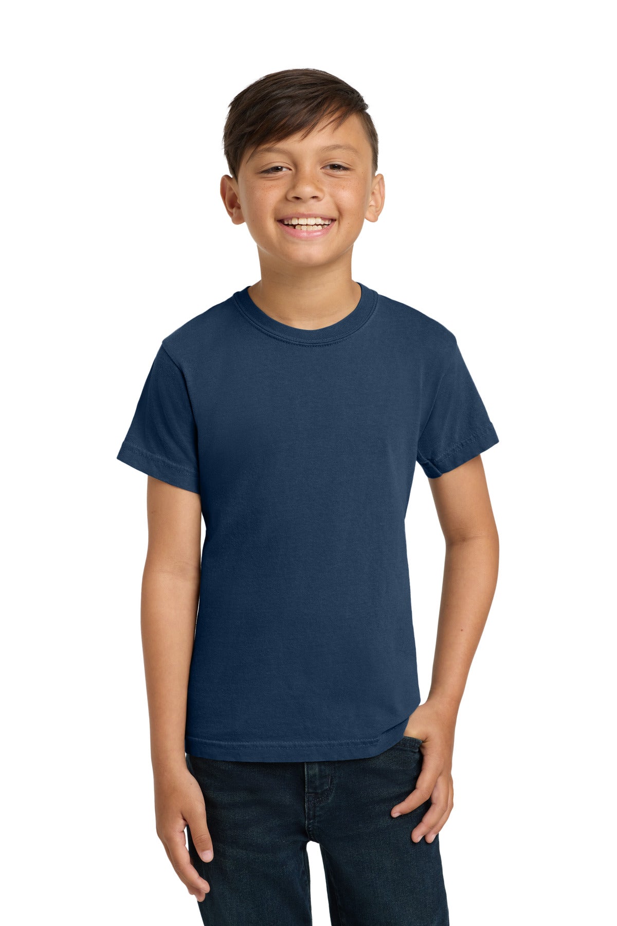 COMFORT COLORS  Youth Heavyweight Ring Spun Tee. 9018 in True Navy