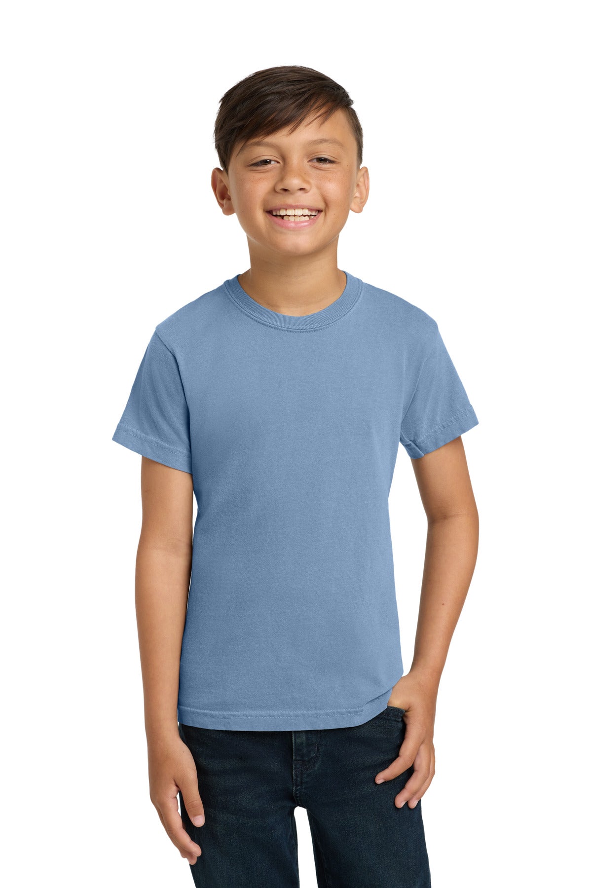 COMFORT COLORS  Youth Heavyweight Ring Spun Tee. 9018 in Washed Denim