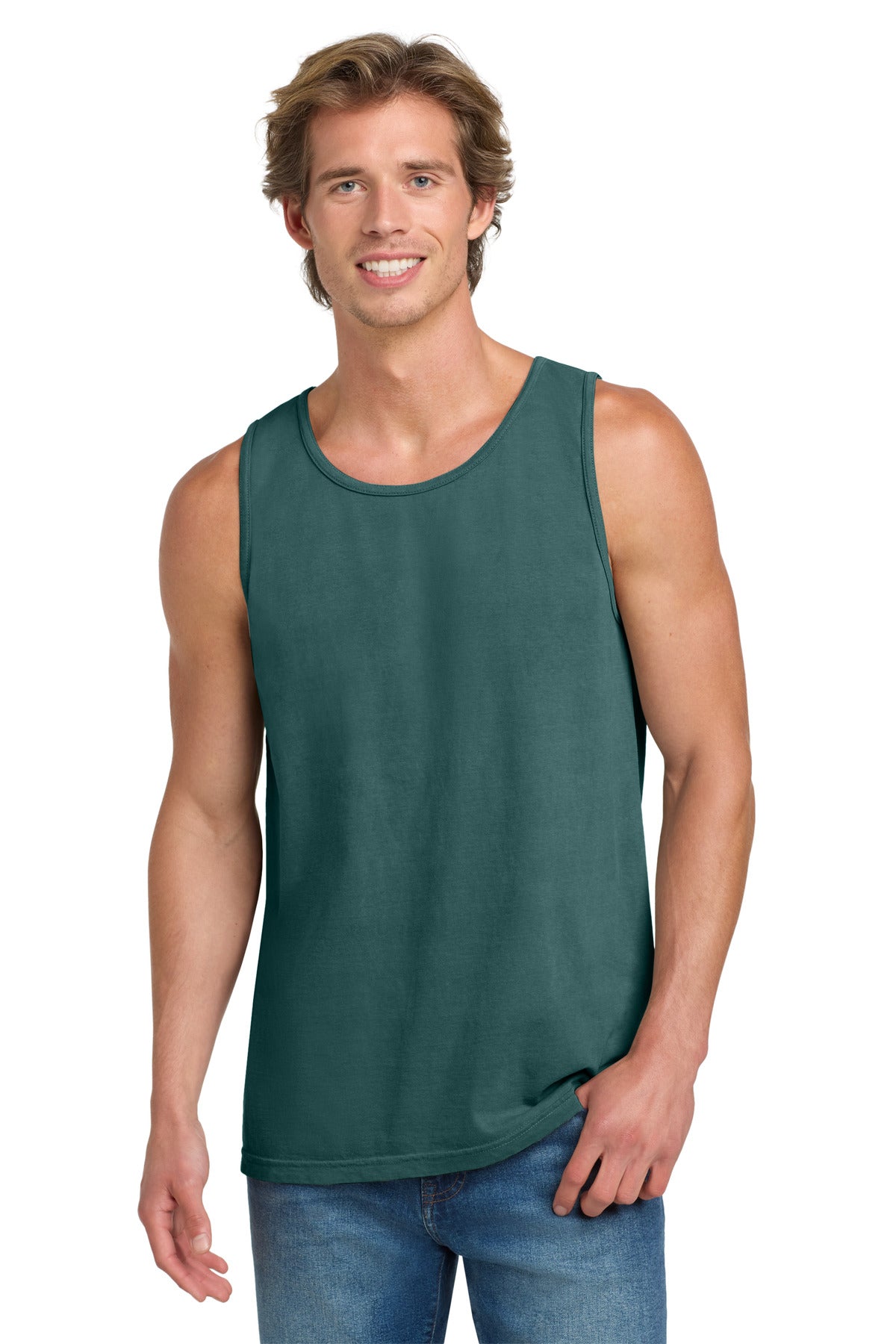 COMFORT COLORS  Heavyweight Ring Spun Tank Top. 9360 in Blue Spruce