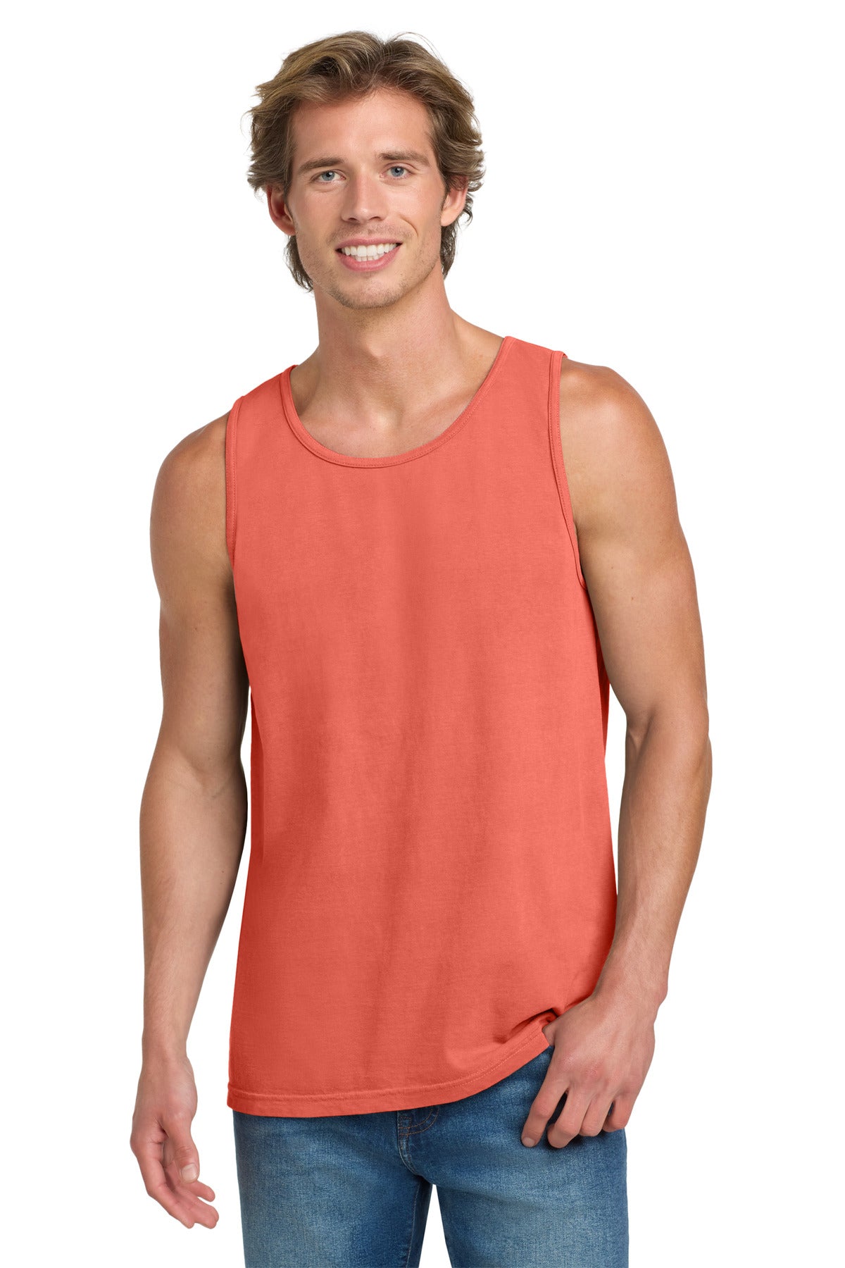 COMFORT COLORS  Heavyweight Ring Spun Tank Top. 9360 in Bright Salmon