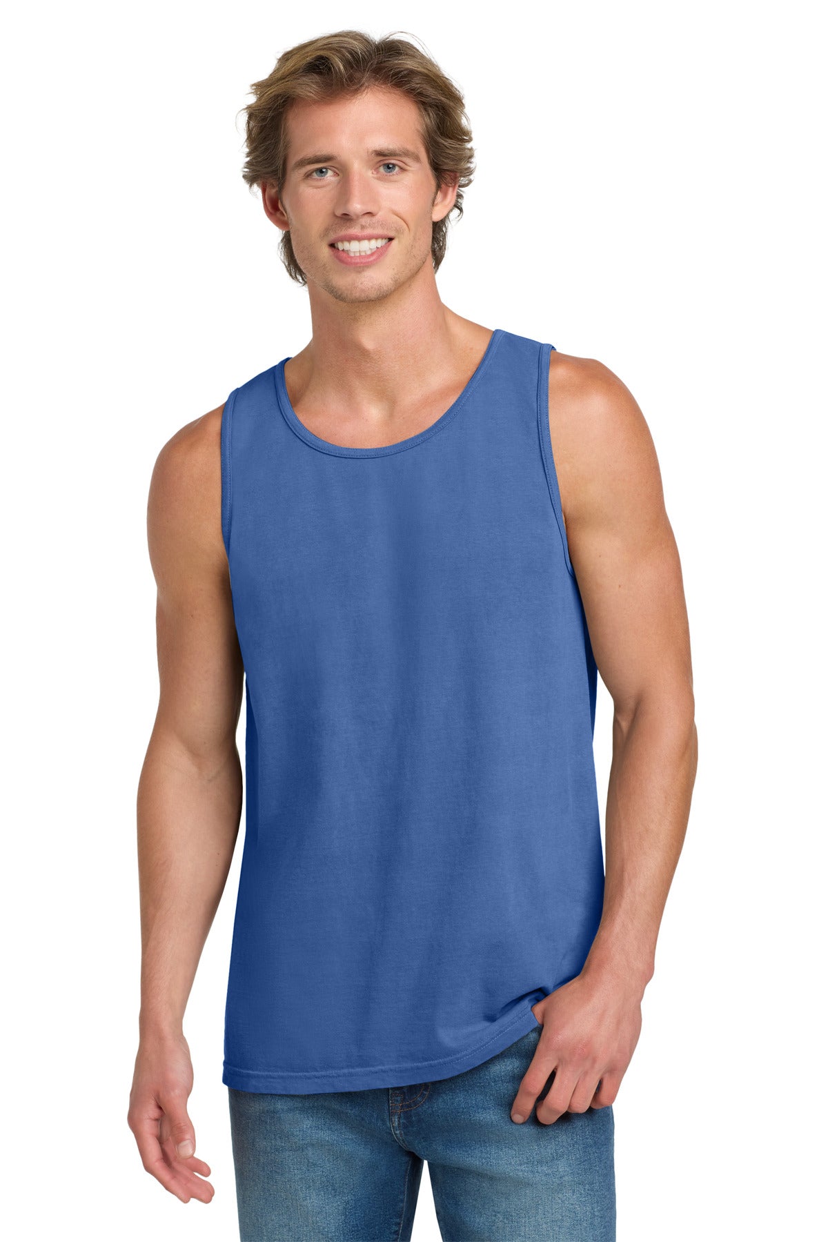 COMFORT COLORS  Heavyweight Ring Spun Tank Top. 9360 in Flo Blue