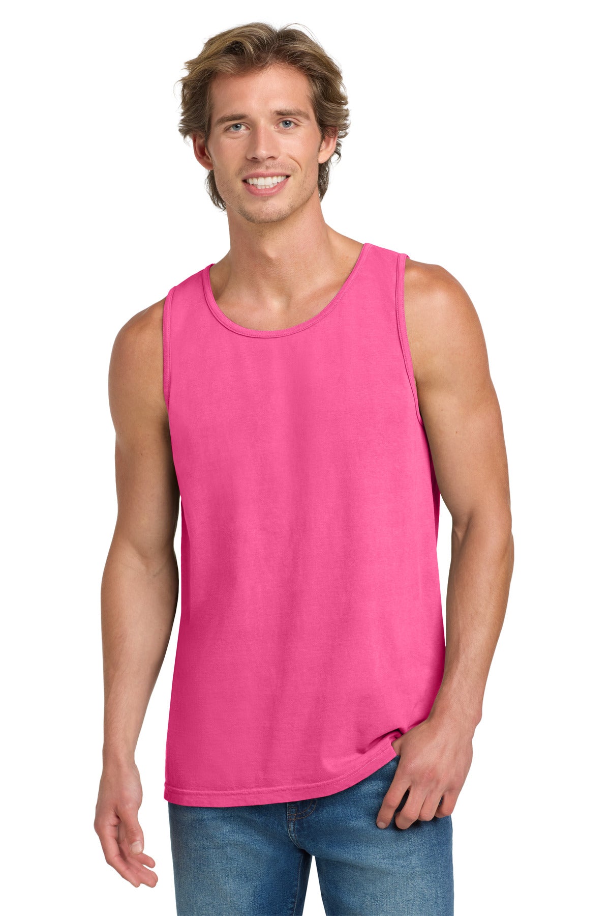 COMFORT COLORS  Heavyweight Ring Spun Tank Top. 9360 in Neon Pink