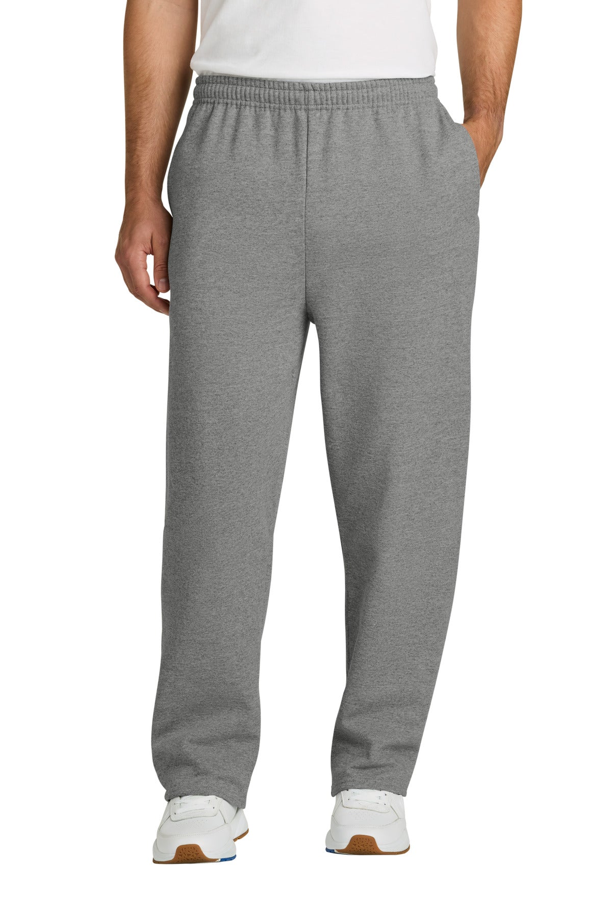 Jerzees NuBlend Open Bottom Pant with Pockets. 974MP in Oxford