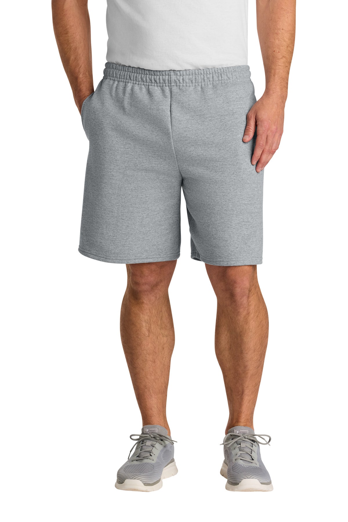 Jerzees Unisex NuBlend Pocketed Sweat Short 978MP in Athletic Heather