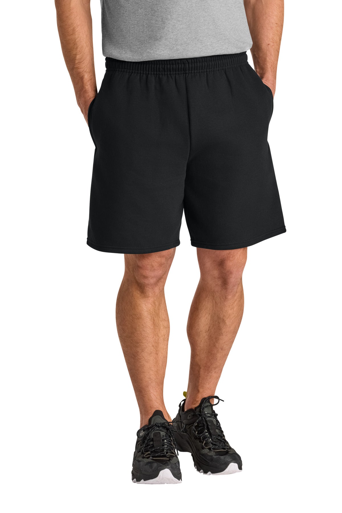 Jerzees Unisex NuBlend Pocketed Sweat Short 978MP in Black