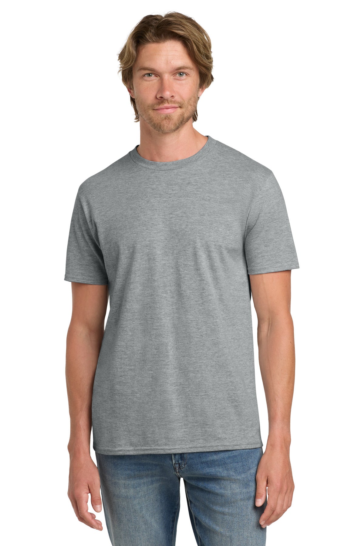 Gildan 100% Ring Spun Cotton T-Shirt. 980 in Heather Grey