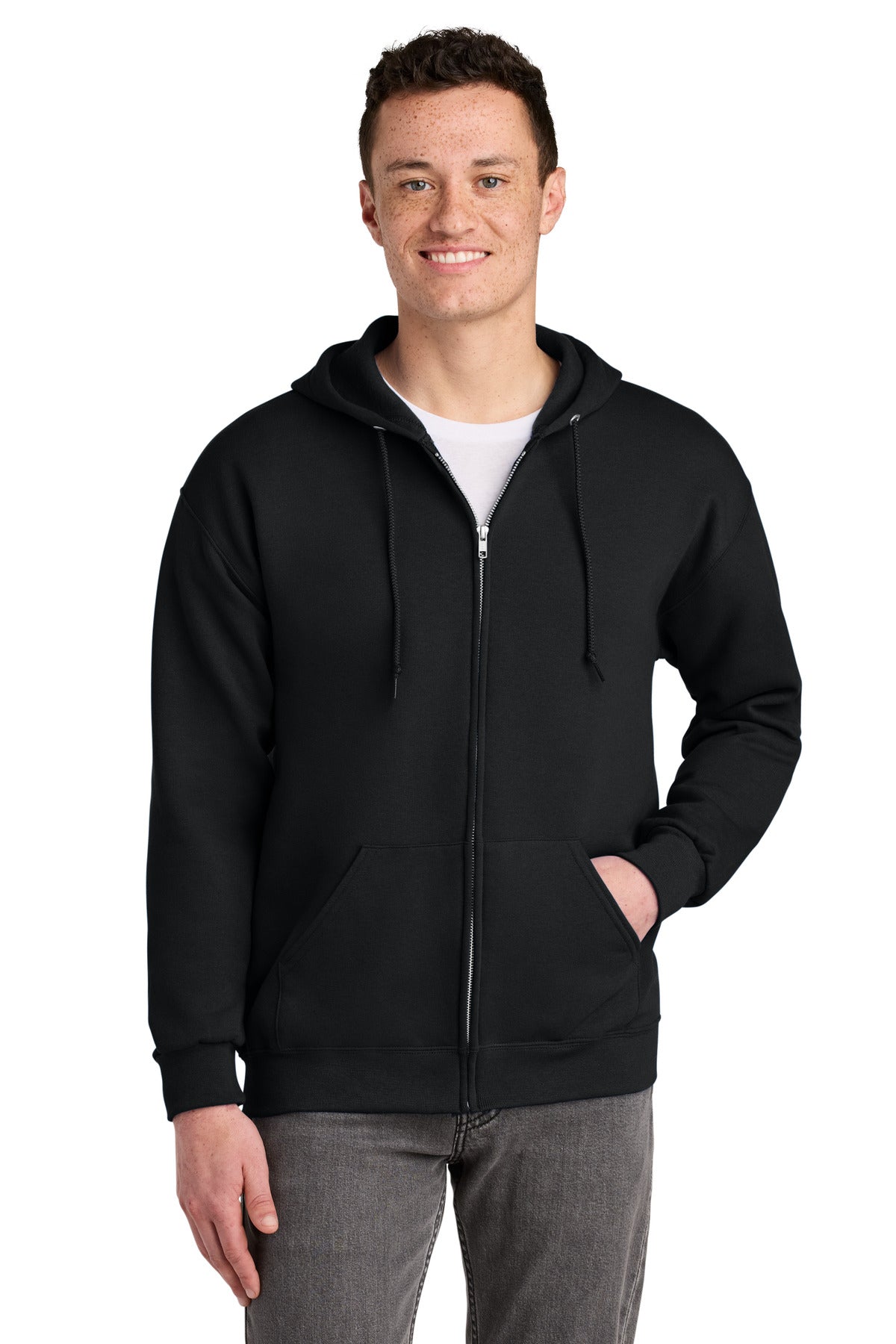 Jerzees - NuBlend Full-Zip Hooded Sweatshirt.  993M in Black
