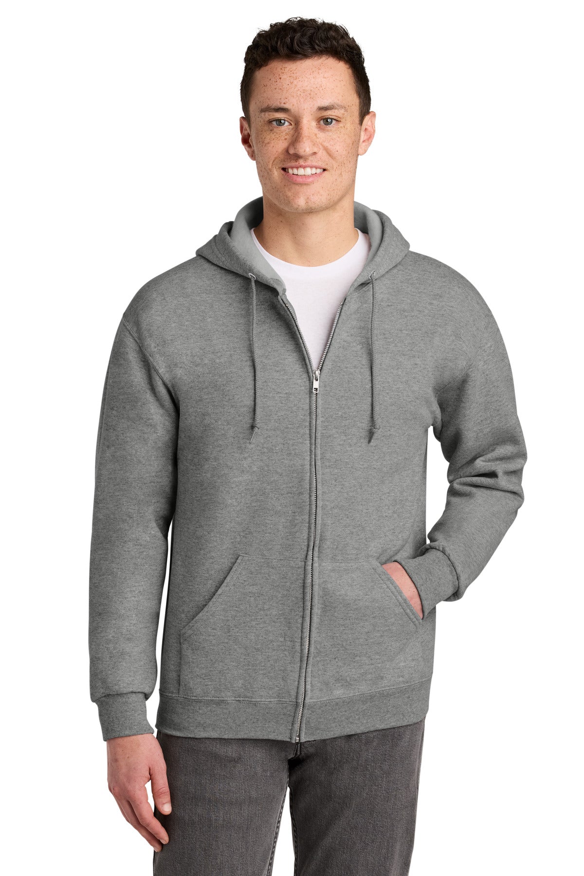Jerzees - NuBlend Full-Zip Hooded Sweatshirt.  993M in Oxford