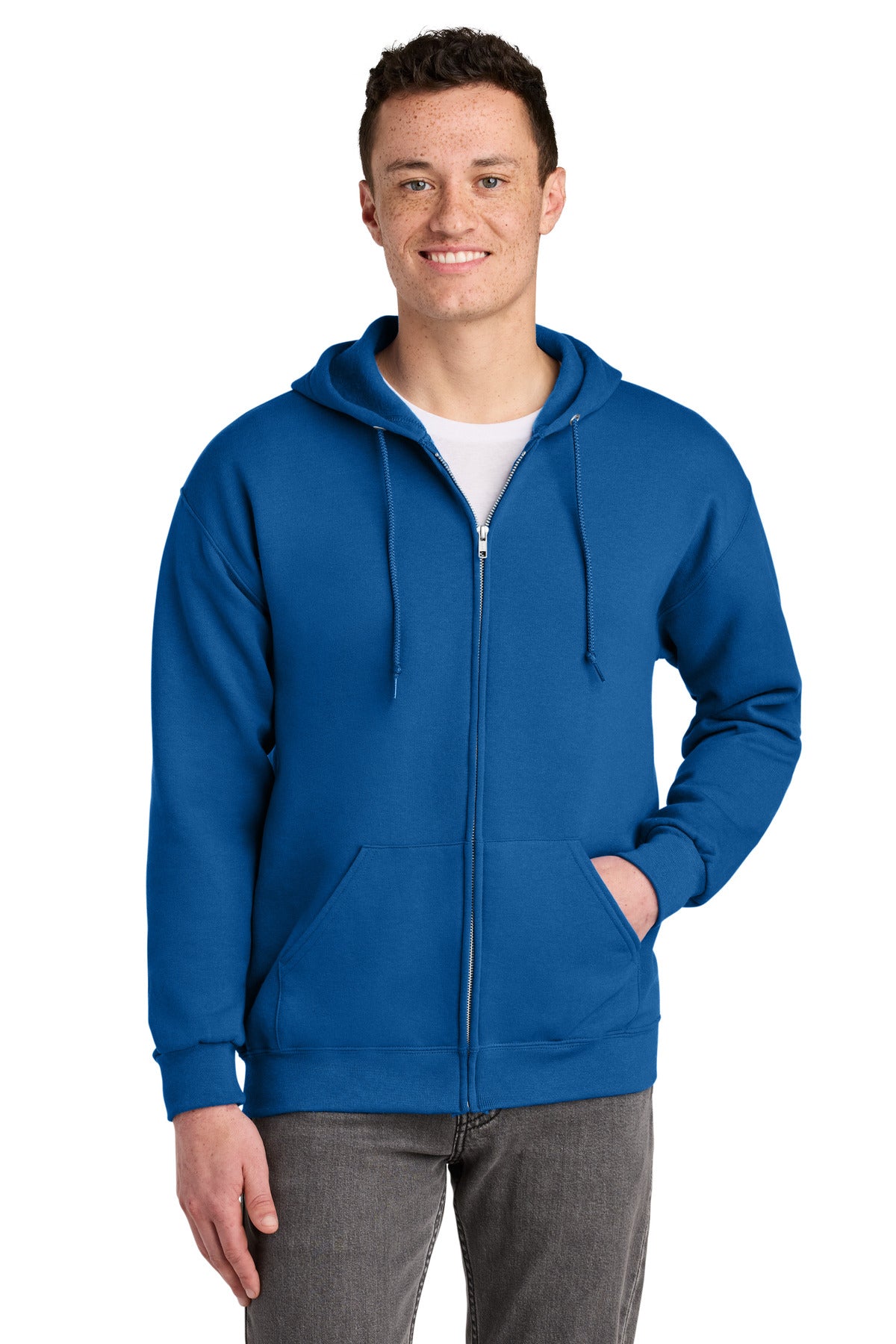 Jerzees - NuBlend Full-Zip Hooded Sweatshirt.  993M in Royal